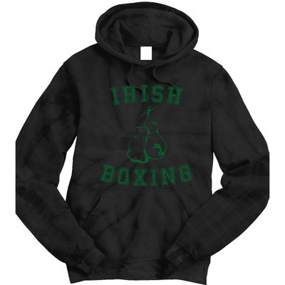 Irish Boxing Green Vintage Distressed Style Tie Dye Hoodie