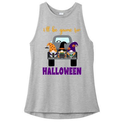 Ill Be Gnome For Halloween Cute Festive Ladies PosiCharge Tri-Blend Wicking Tank