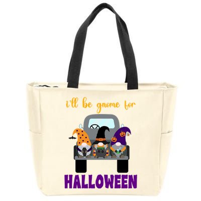 Ill Be Gnome For Halloween Cute Festive Zip Tote Bag