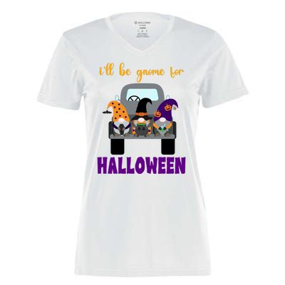 Ill Be Gnome For Halloween Cute Festive Women's Momentum V-Neck T-Shirt