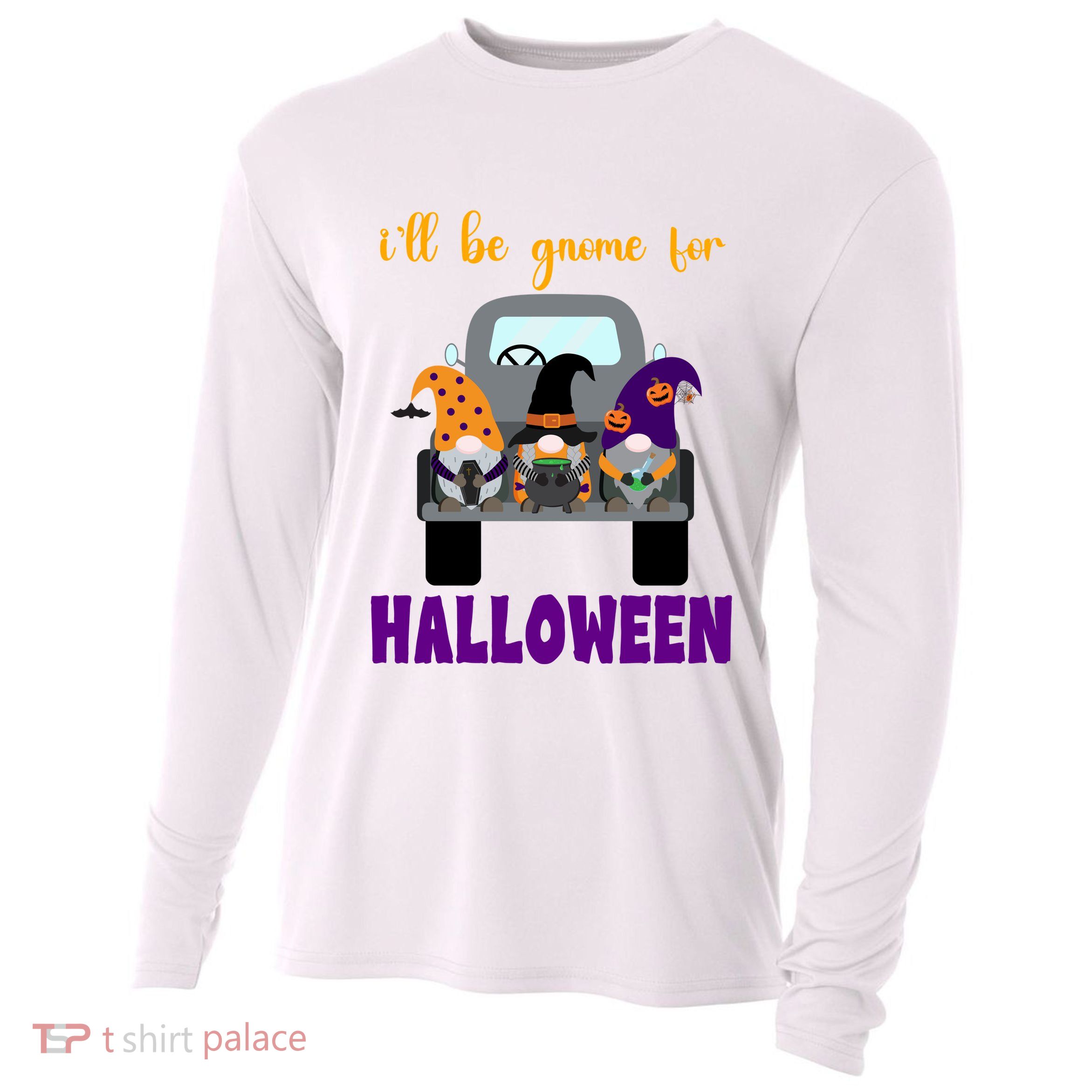 Ill Be Gnome For Halloween Cute Festive Cooling Performance Long Sleeve Crew