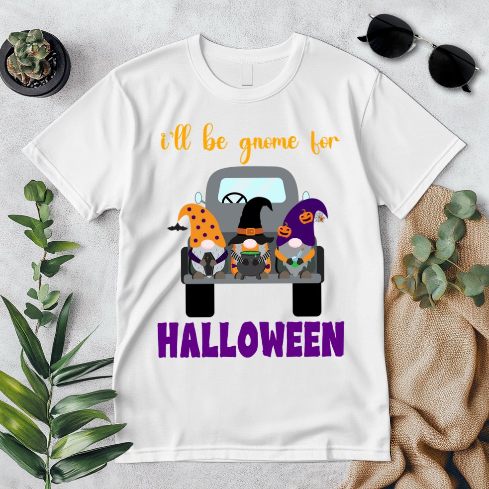 Ill Be Gnome For Halloween Cute Festive Premium T-Shirt