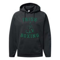 Irish Boxing Green Vintage Distressed Style Performance Fleece Hoodie