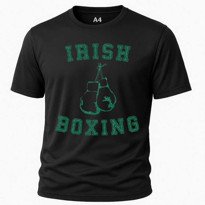 Irish Boxing Green Vintage Distressed Style Cooling Performance Crew T-Shirt