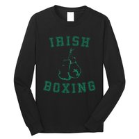 Irish Boxing Green Vintage Distressed Style Long Sleeve Shirt