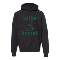 Irish Boxing Green Vintage Distressed Style Premium Hoodie