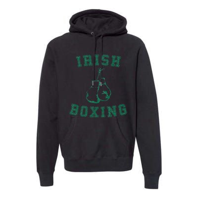 Irish Boxing Green Vintage Distressed Style Premium Hoodie