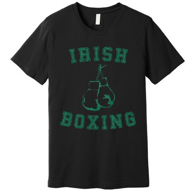 Irish Boxing Green Vintage Distressed Style Premium T-Shirt