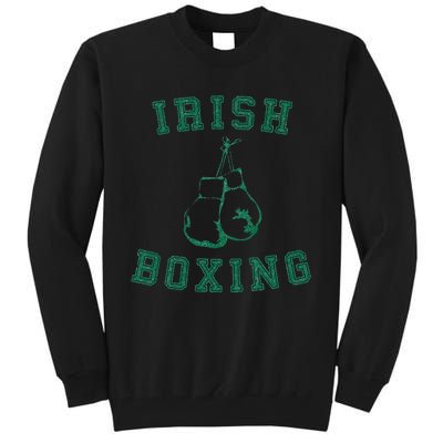 Irish Boxing Green Vintage Distressed Style Tall Sweatshirt