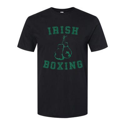 Irish Boxing Green Vintage Distressed Style Softstyle CVC T-Shirt