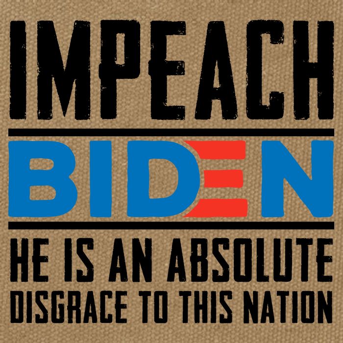 Impeach Biden He Is An Absolute Disgrace To This Nation Cotton Canvas Backpack