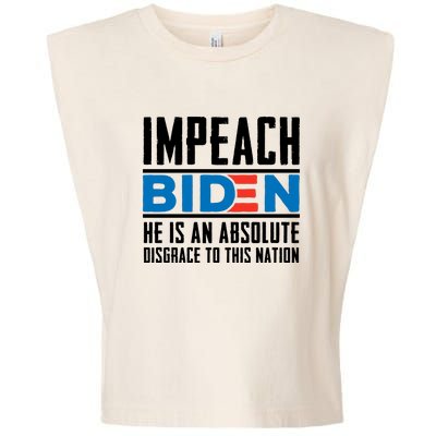 Impeach Biden He Is An Absolute Disgrace To This Nation Garment-Dyed Women's Muscle Tee