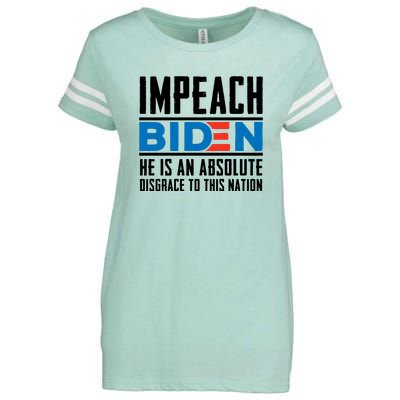 Impeach Biden He Is An Absolute Disgrace To This Nation Enza Ladies Jersey Football T-Shirt