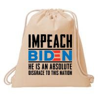Impeach Biden He Is An Absolute Disgrace To This Nation Drawstring Bag
