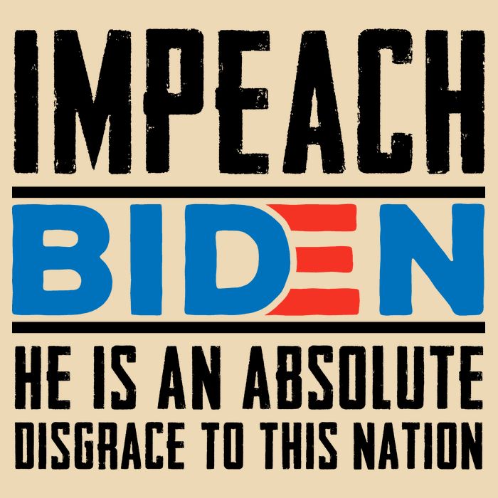 Impeach Biden He Is An Absolute Disgrace To This Nation Drawstring Bag