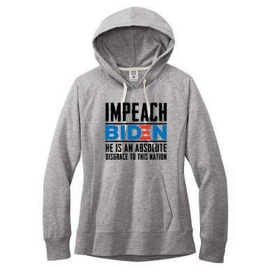 Impeach Biden He Is An Absolute Disgrace To This Nation Women's Fleece Hoodie