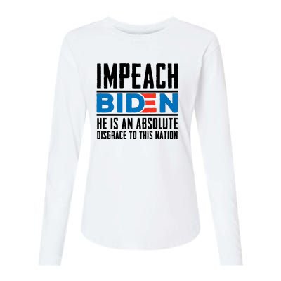 Impeach Biden He Is An Absolute Disgrace To This Nation Womens Cotton Relaxed Long Sleeve T-Shirt