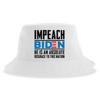 Impeach Biden He Is An Absolute Disgrace To This Nation Sustainable Bucket Hat
