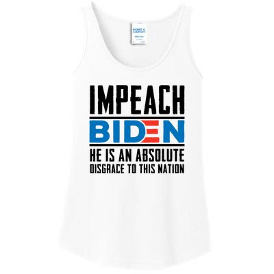 Impeach Biden He Is An Absolute Disgrace To This Nation Ladies Essential Tank