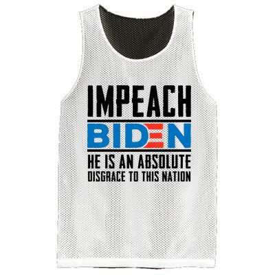 Impeach Biden He Is An Absolute Disgrace To This Nation Mesh Reversible Basketball Jersey Tank