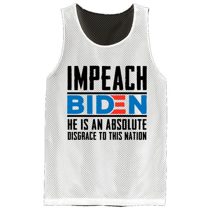 Impeach Biden He Is An Absolute Disgrace To This Nation Mesh Reversible Basketball Jersey Tank