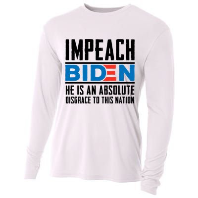 Impeach Biden He Is An Absolute Disgrace To This Nation Cooling Performance Long Sleeve Crew