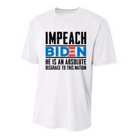 Impeach Biden He Is An Absolute Disgrace To This Nation Youth Performance Sprint T-Shirt