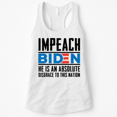 Impeach Biden He Is An Absolute Disgrace To This Nation Womens Tank Top