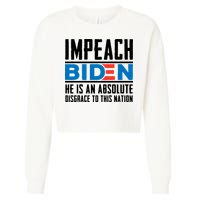 Impeach Biden He Is An Absolute Disgrace To This Nation Cropped Pullover Crew