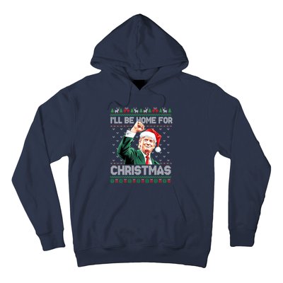 ILl Be Home For Christmas Funny Trump Ugly Sweater Xmas Hoodie