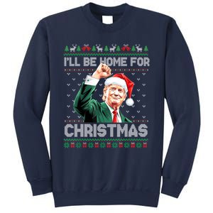 ILl Be Home For Christmas Funny Trump Ugly Sweater Xmas Sweatshirt