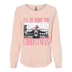 ILl Be Home For Christmas Funny Santa Claus Trump 2024 Womens California Wash Sweatshirt