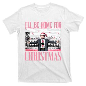 ILl Be Home For Christmas Funny Santa Claus Trump 2024 T-Shirt