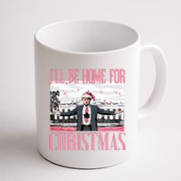 ILl Be Home For Christmas Funny Santa Claus Trump 2024 Coffee Mug