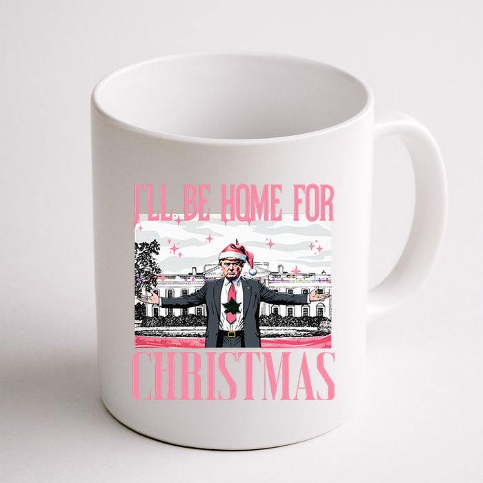 ILl Be Home For Christmas Funny Santa Claus Trump 2024 Coffee Mug