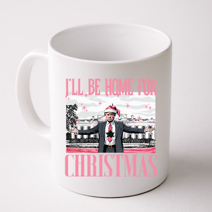 ILl Be Home For Christmas Funny Santa Claus Trump 2024 Coffee Mug