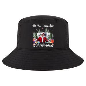 Ill Be Home For Christmas Funny Santa Claus Trump 2024 Cool Comfort Performance Bucket Hat