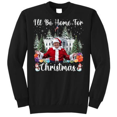 Ill Be Home For Christmas Funny Santa Claus Trump 2024 Sweatshirt