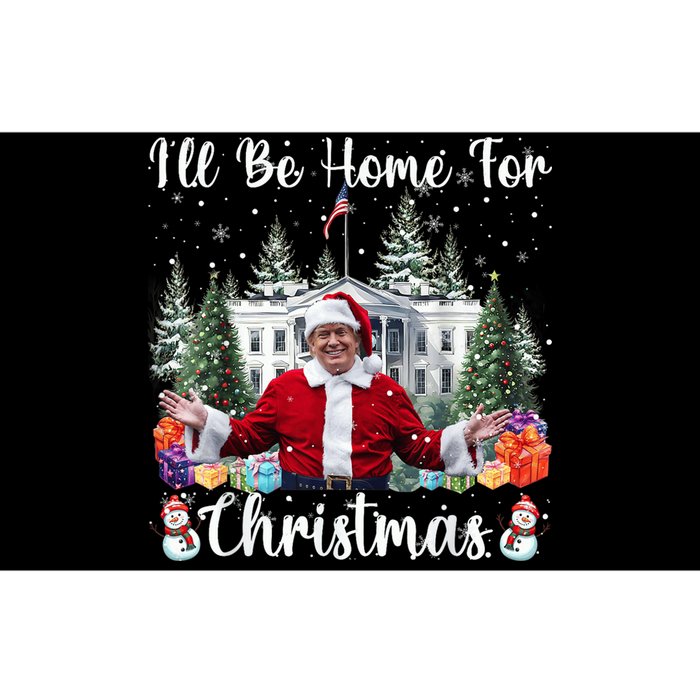 Ill Be Home For Christmas Funny Santa Claus Trump 2024 Bumper Sticker