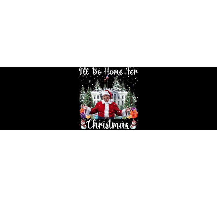 Ill Be Home For Christmas Funny Santa Claus Trump 2024 Bumper Sticker