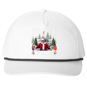 Ill Be Home For Christmas Funny Santa Claus Trump 2024 Snapback Five-Panel Rope Hat