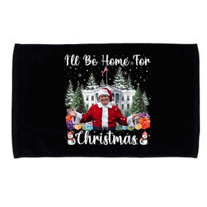 Ill Be Home For Christmas Funny Santa Claus Trump 2024 Microfiber Hand Towel