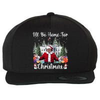 Ill Be Home For Christmas Funny Santa Claus Trump 2024 Wool Snapback Cap