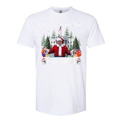 Ill Be Home For Christmas Funny Santa Claus Trump 2024 Softstyle CVC T-Shirt