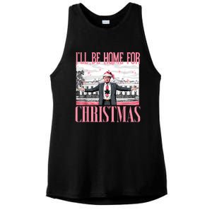 ILl Be Home For Christmas Funny Santa Claus Trump 2024 Ladies PosiCharge Tri-Blend Wicking Tank