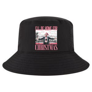 ILl Be Home For Christmas Funny Santa Claus Trump 2024 Cool Comfort Performance Bucket Hat