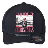 ILl Be Home For Christmas Funny Santa Claus Trump 2024 Flexfit Unipanel Trucker Cap