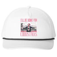 ILl Be Home For Christmas Funny Santa Claus Trump 2024 Snapback Five-Panel Rope Hat