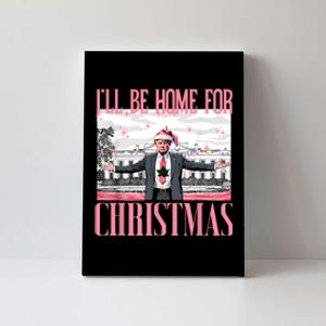 ILl Be Home For Christmas Funny Santa Claus Trump 2024 Canvas