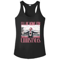 ILl Be Home For Christmas Funny Santa Claus Trump 2024 Ladies PosiCharge Competitor Racerback Tank